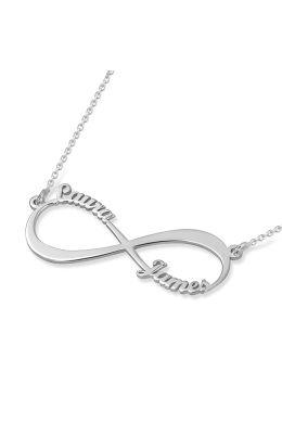 sterling silver infinity name necklace